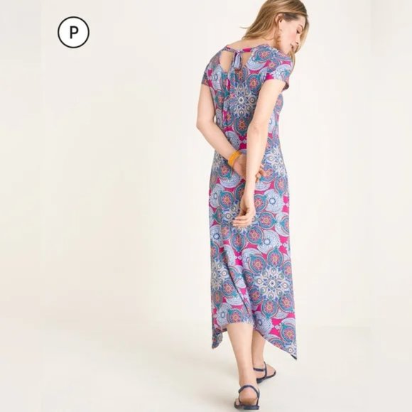 Chico's Medallion Cluster-Print Dress 8/10 - Picture 2 of 16